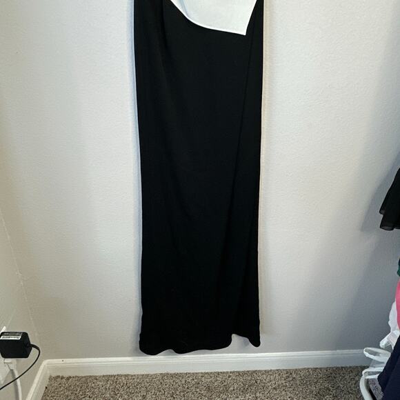 3.1 PHILLIP LIM Silk Chiffon-trimmed Crepe Gown Black Tie White Size 0 Formal - Picture 7 of 9